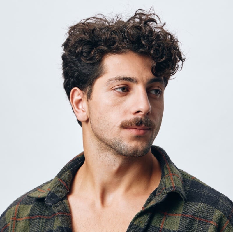 short curly hair men