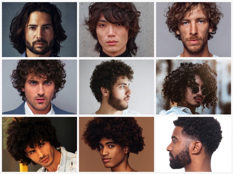 curly hair types men