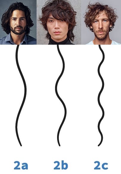 type 2 wavy hair men