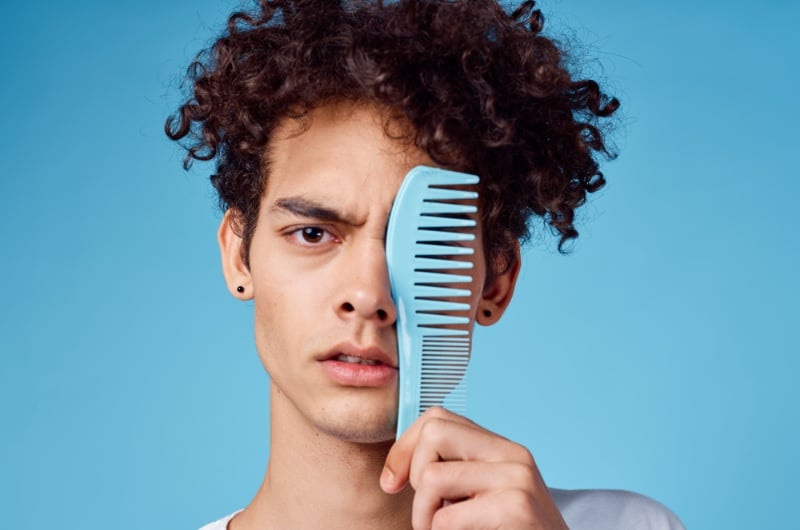 wide tooth comb curly hair men