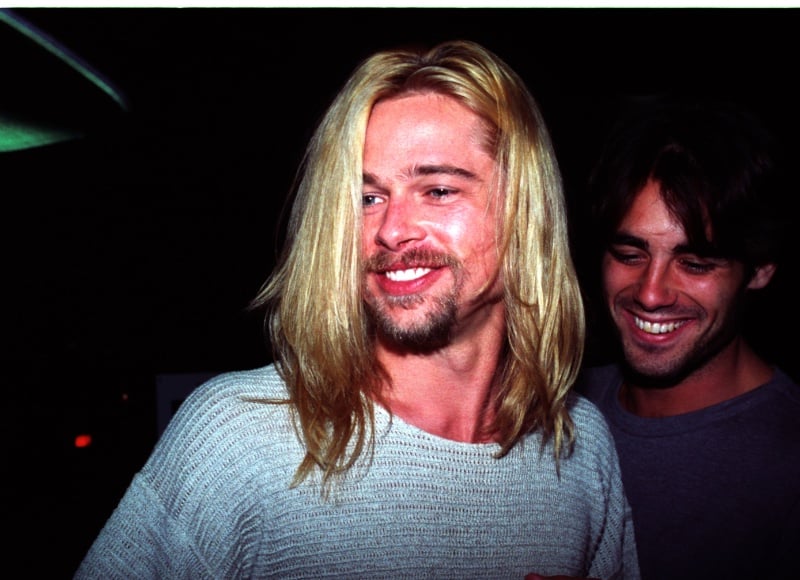 Brad Pitt 90s long blond hair