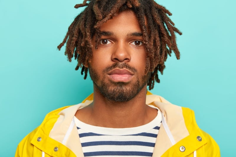long curly hair men dreads