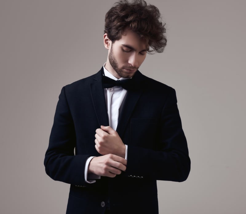 long curly hair men pompadour