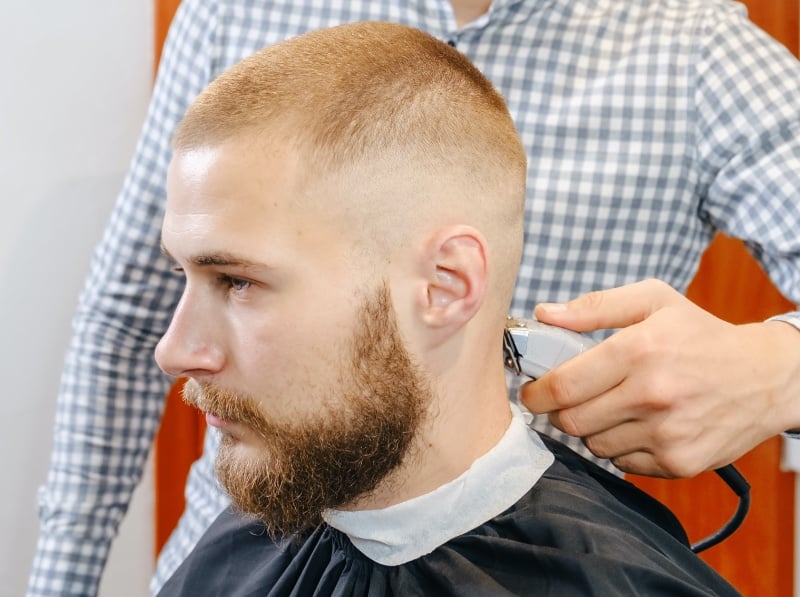 buzz cut with high fade