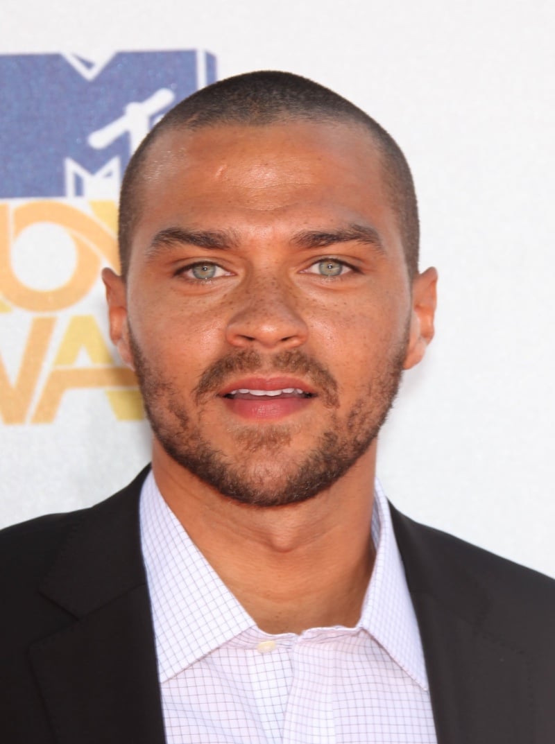 Jesse Williams with an induction buzz cut