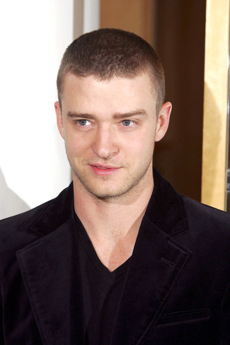Justin Timberlake with a classic buzz cut