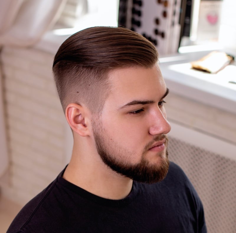 slick back with high fade