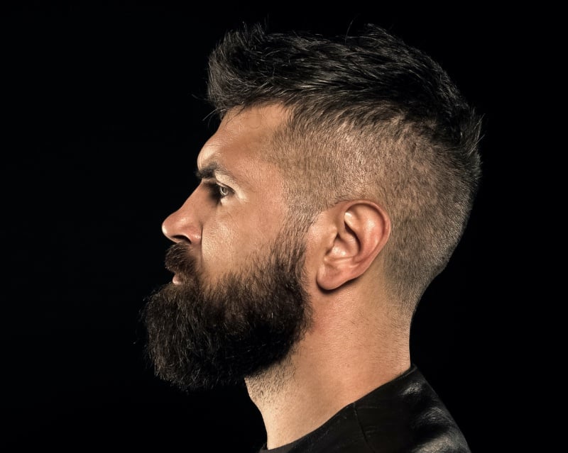 high fade haircut side view