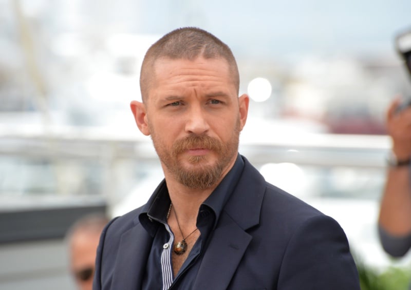 Tom Hardy with a buzz cut and full beard