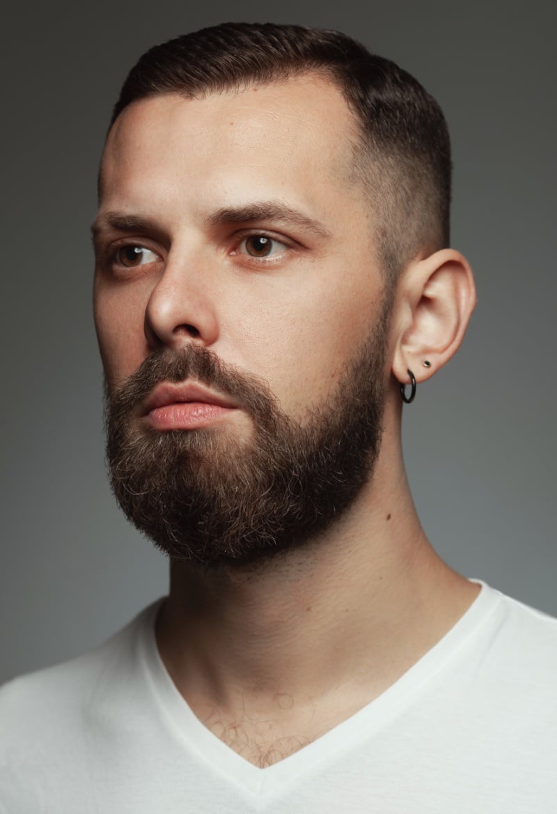 crew cut thin hair men