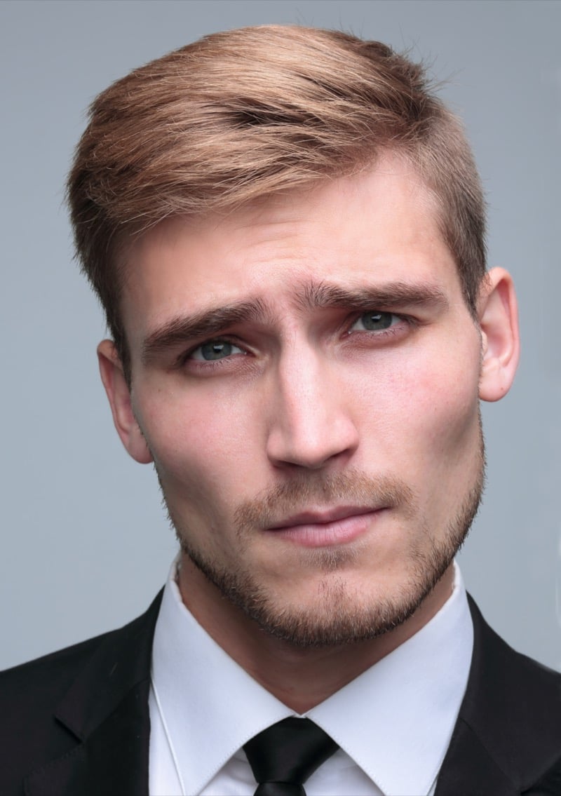 textured crop thin hair men