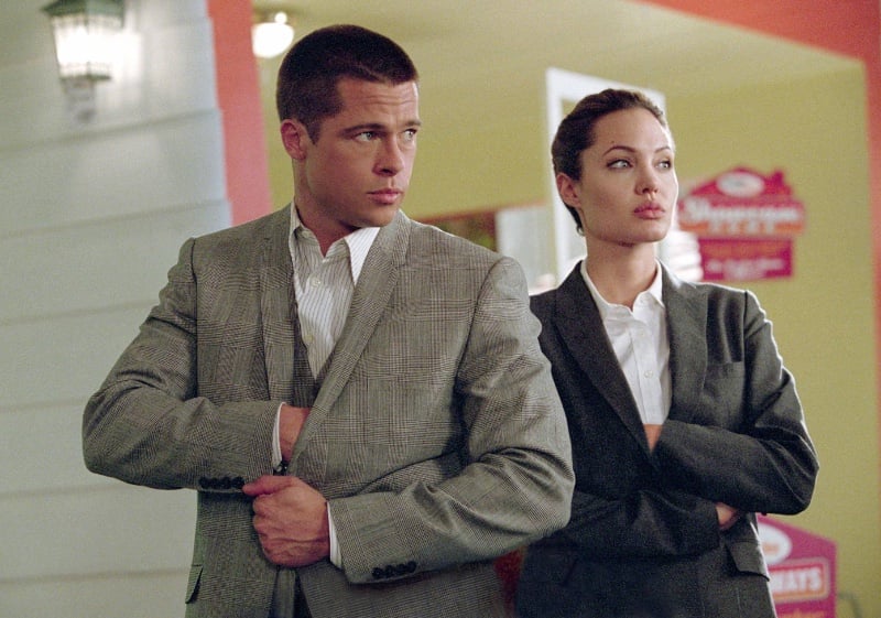 Brad Pitt buzz cut Mr and Mrs Smith