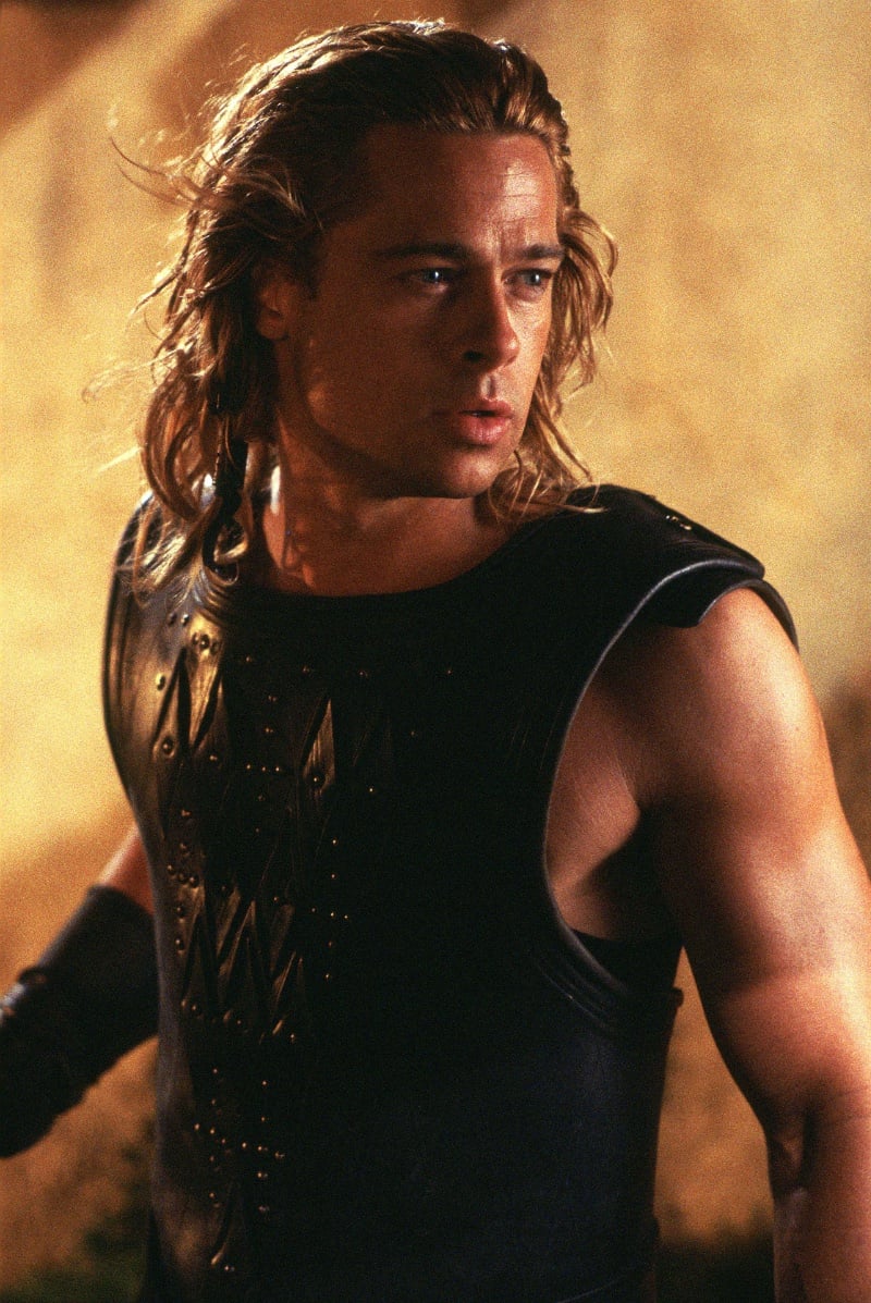 Brad Pitt long hair Troy