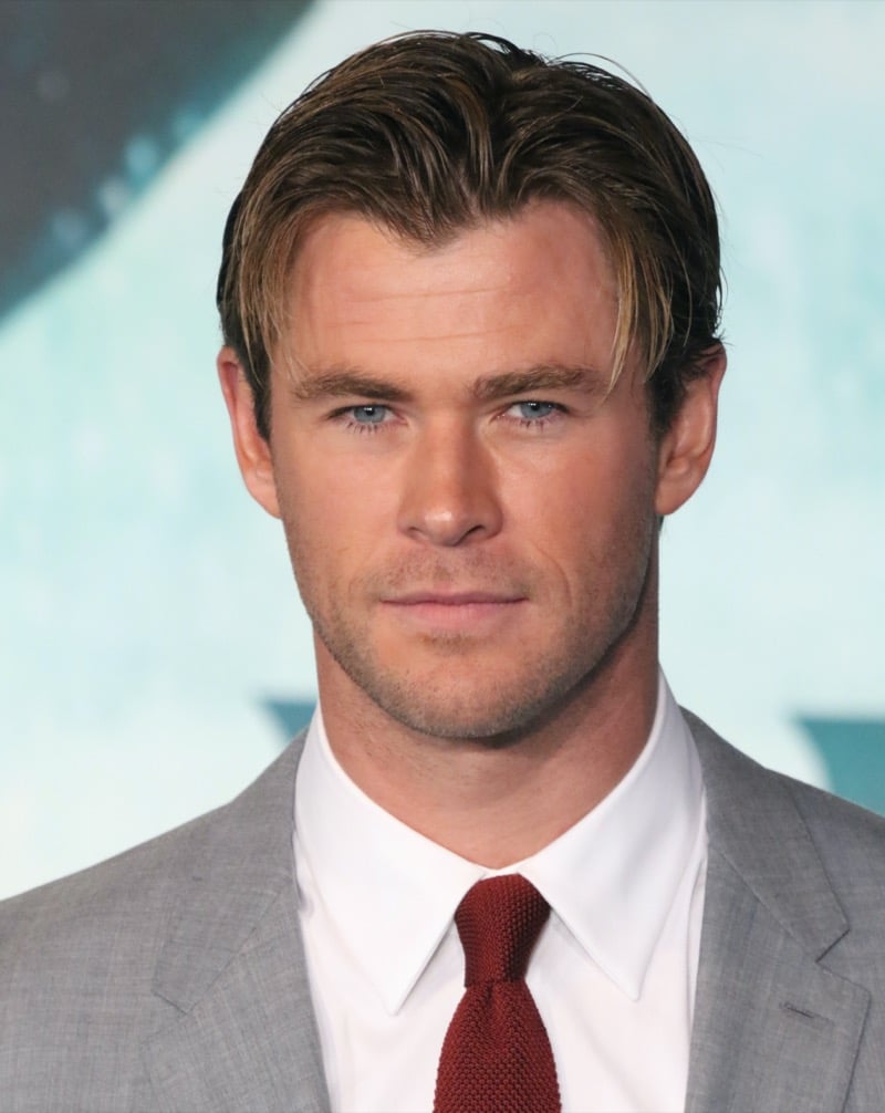 Chris Hemsworth curtain haircut