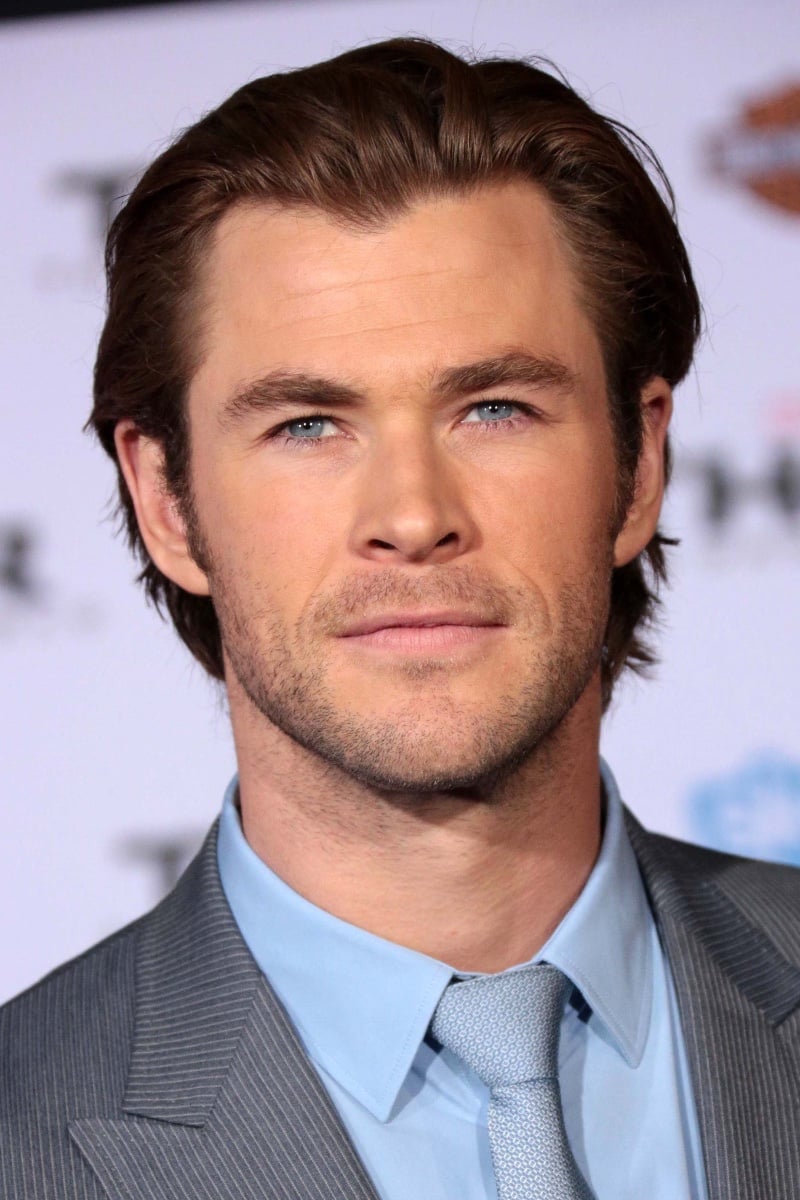 Chris Hemsworth slicked back hair