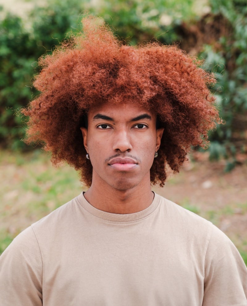 dark skin red hair men