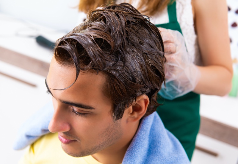 salon hair color men