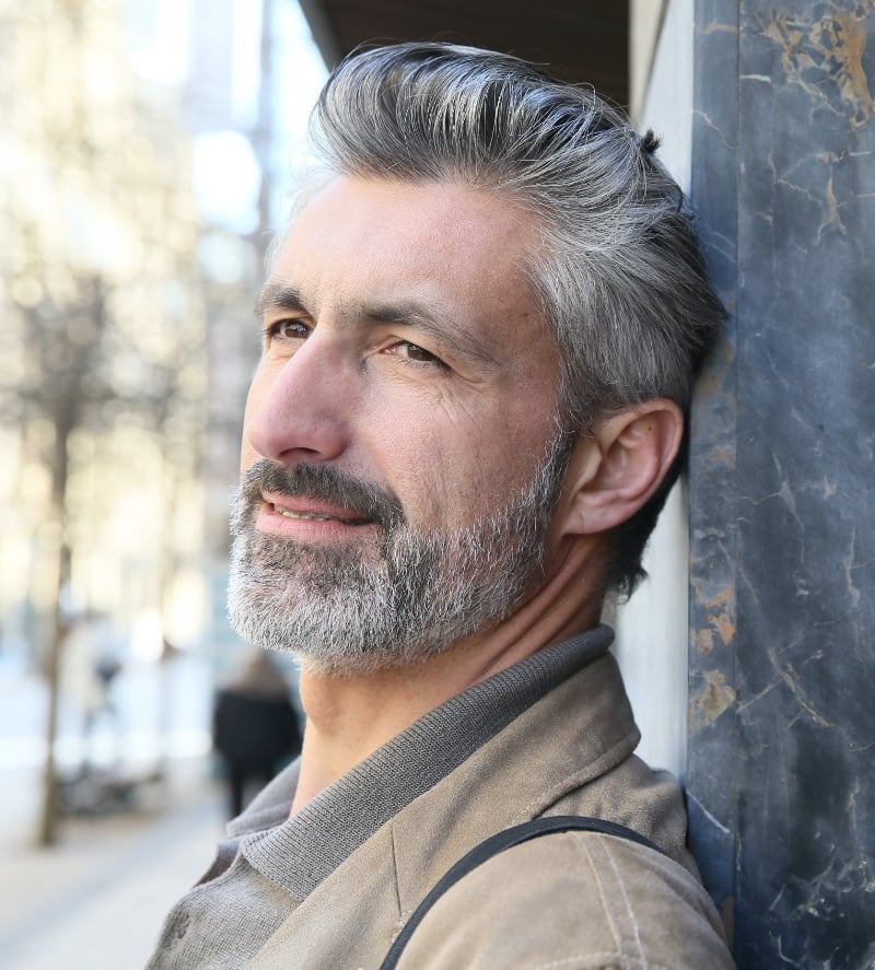 salt and pepper hair men
