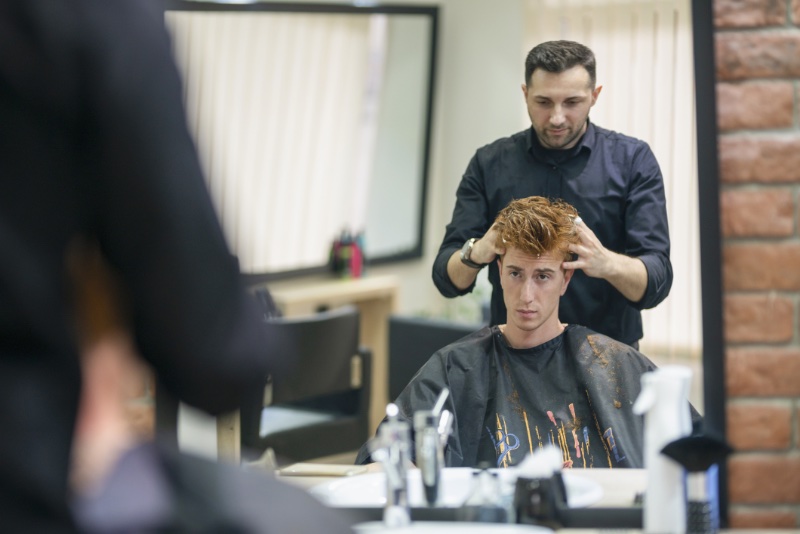 red hair salon men