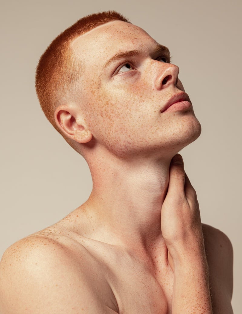 red hair fading men