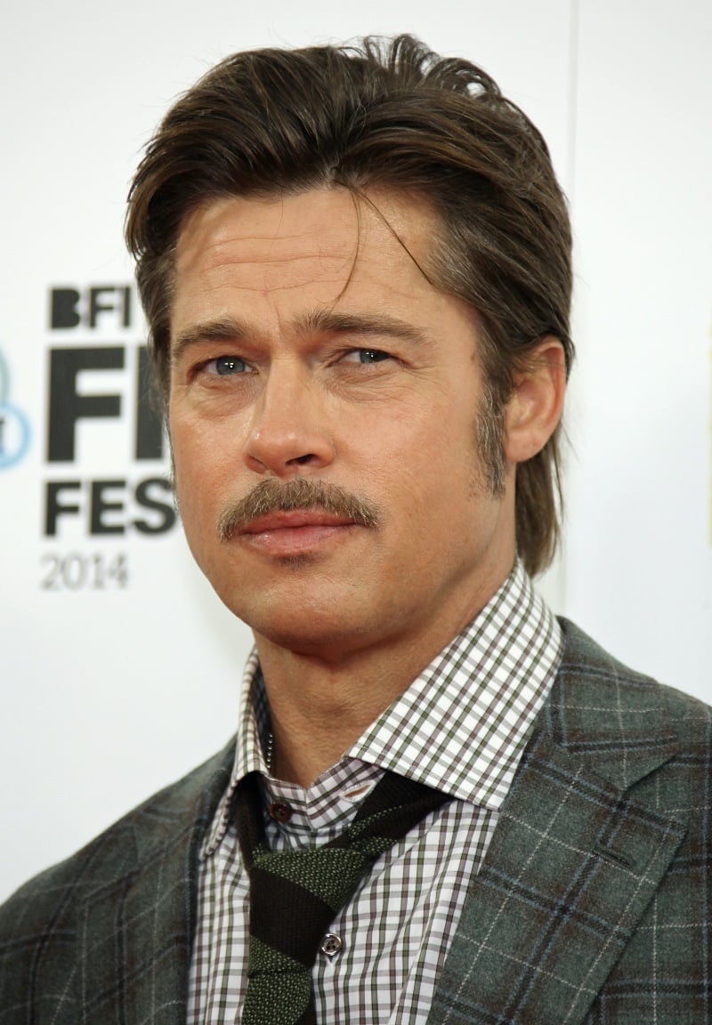 chevron mustache Brad Pitt