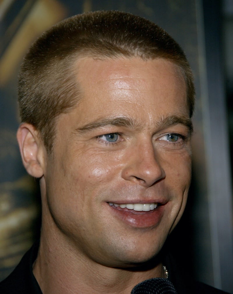 Brad Pitt at the Troy premiere in 2004