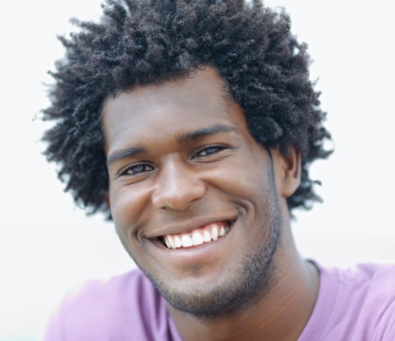 coiled afro men