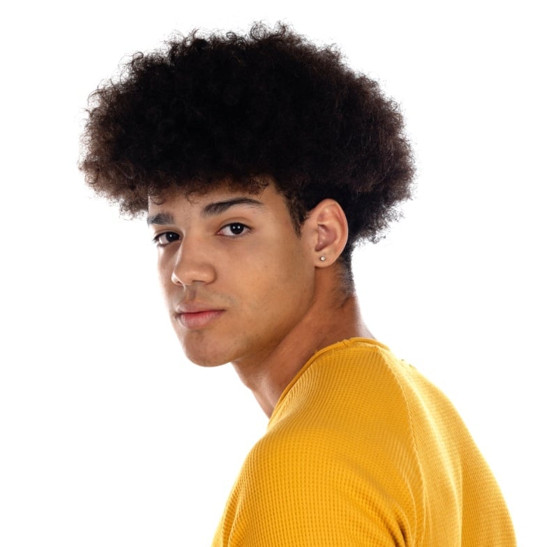 high top fade afro men