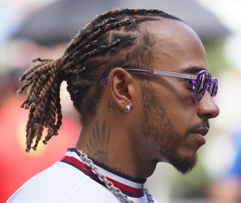 Lewis Hamilton cornrows highlights