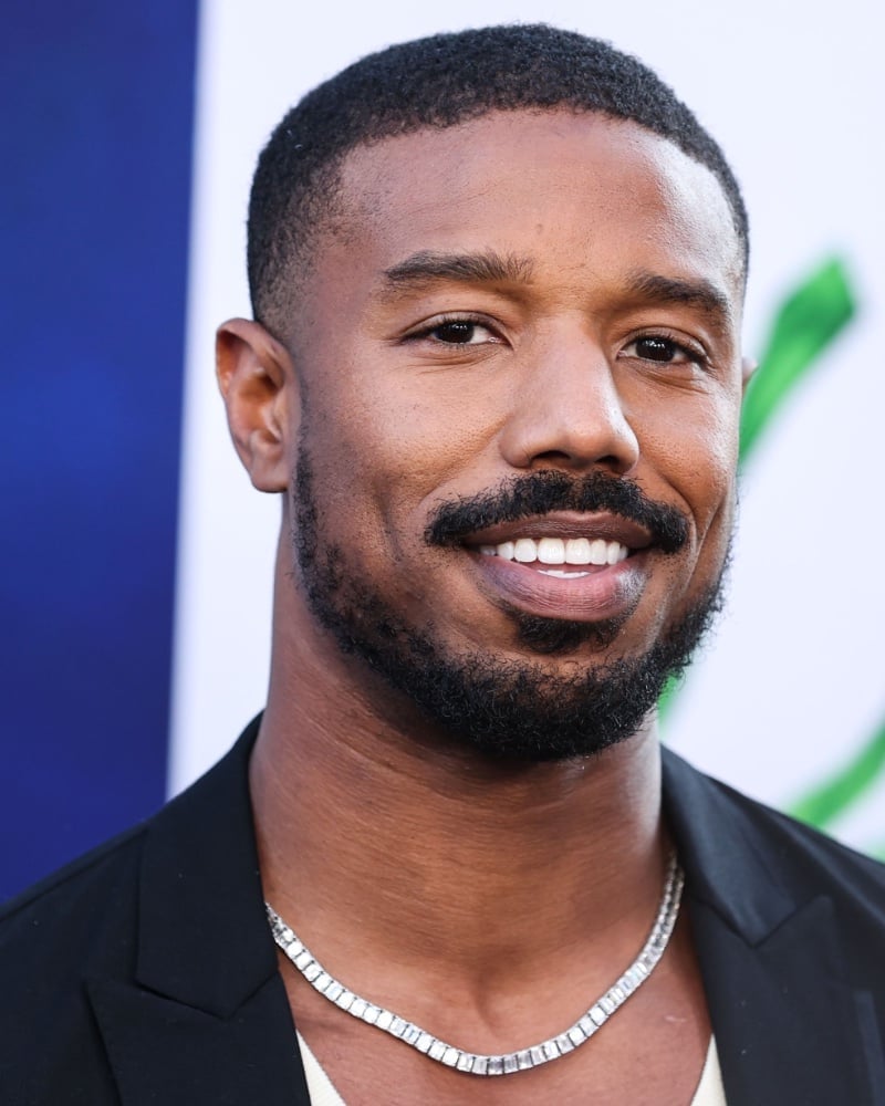 natural mustache Michael B Jordan