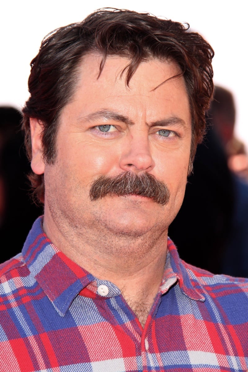 full mustache Nick Offerman