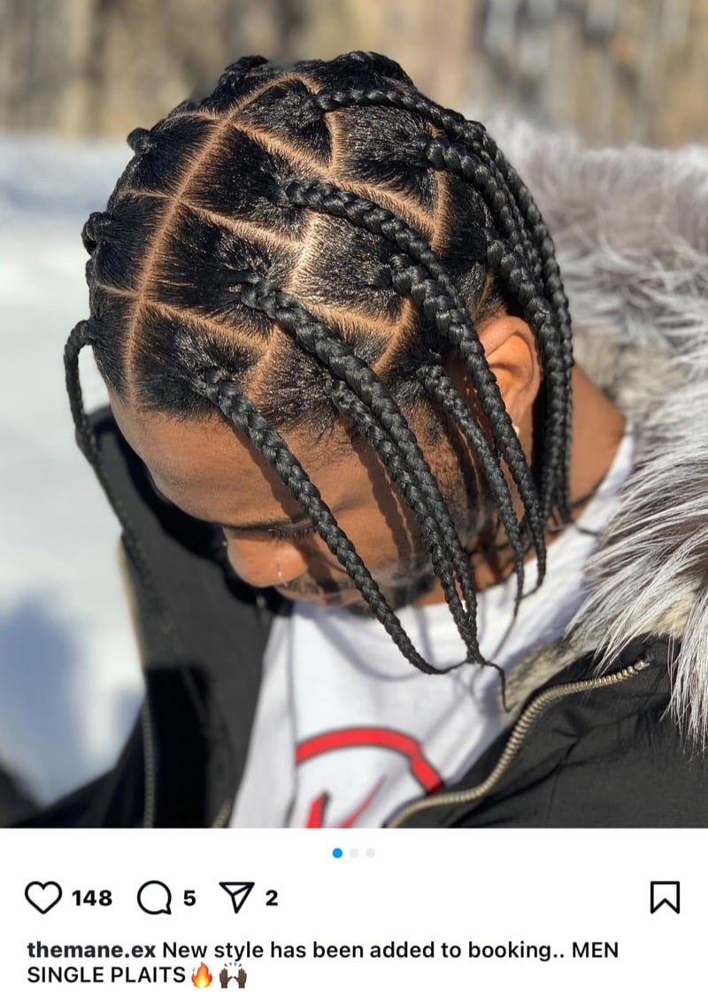 single braids for men