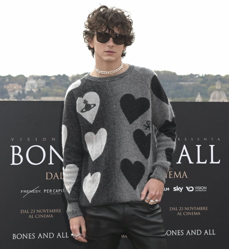 Timothee Chalamet curls Bones and All Rome
