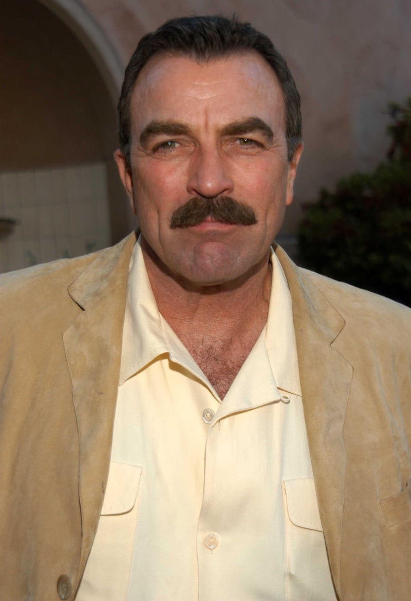 painter's brush mustache Tom Selleck