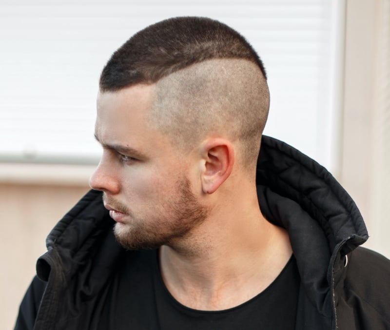 buzz cut high fade
