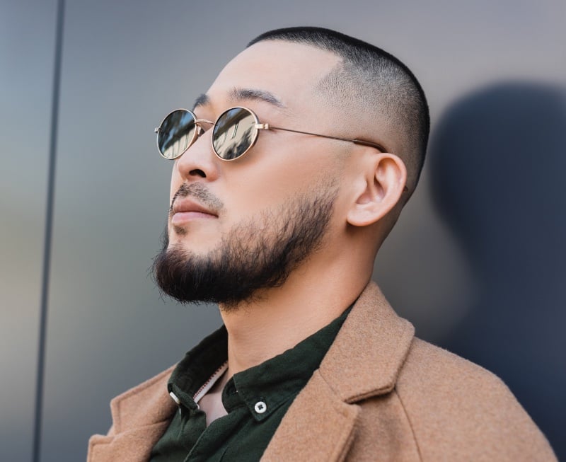 buzz cut mid skin fade