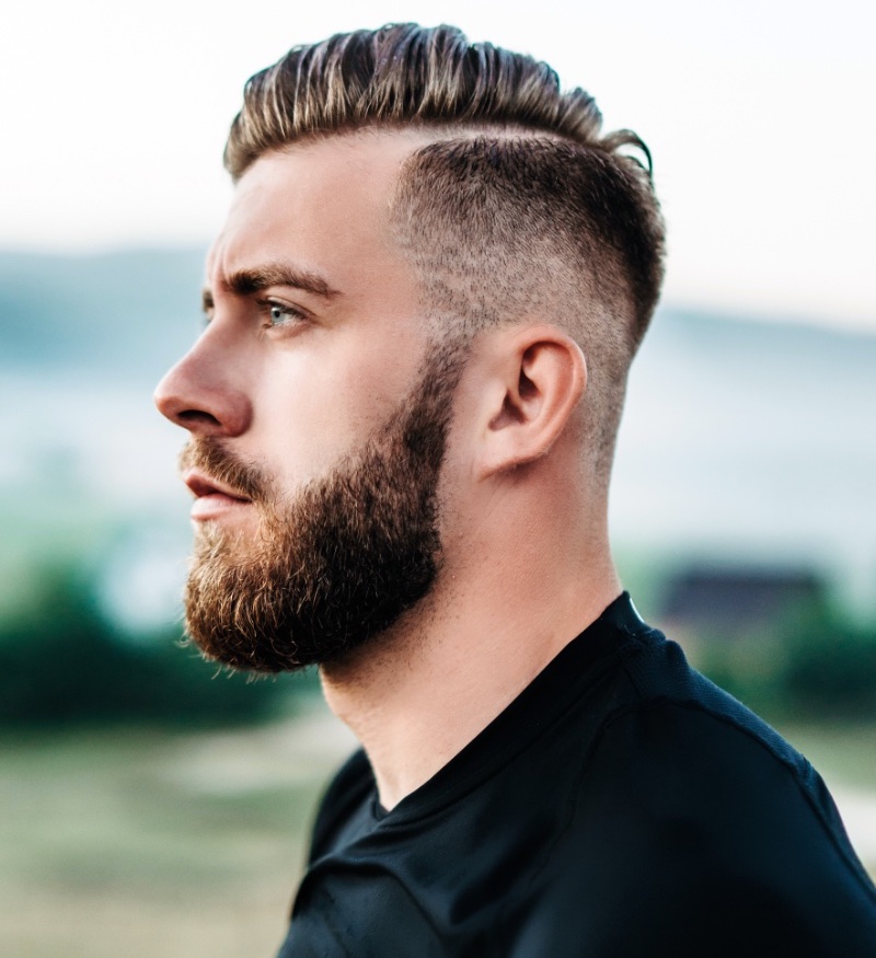 hard side part haircut men