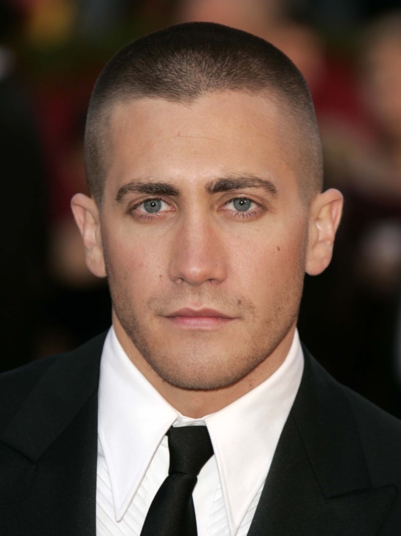 Jake Gyllenhaal with a buzz cut fade