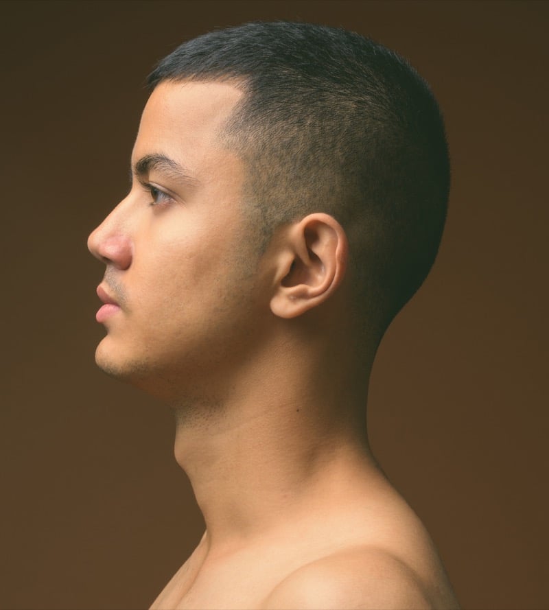 long buzz cut fade