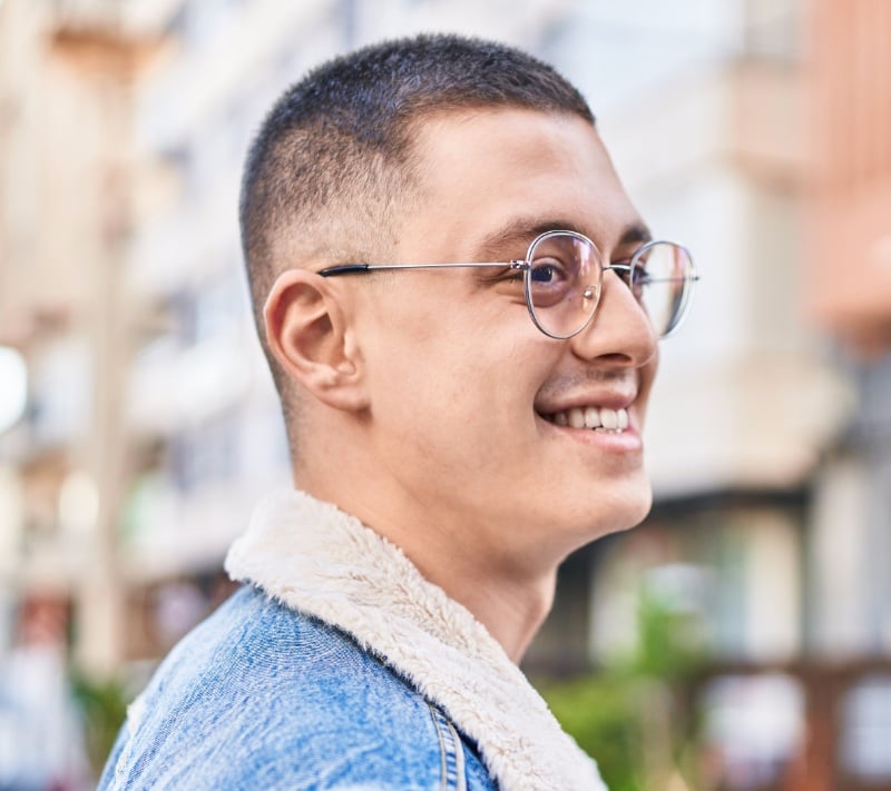 low fade buzz cut