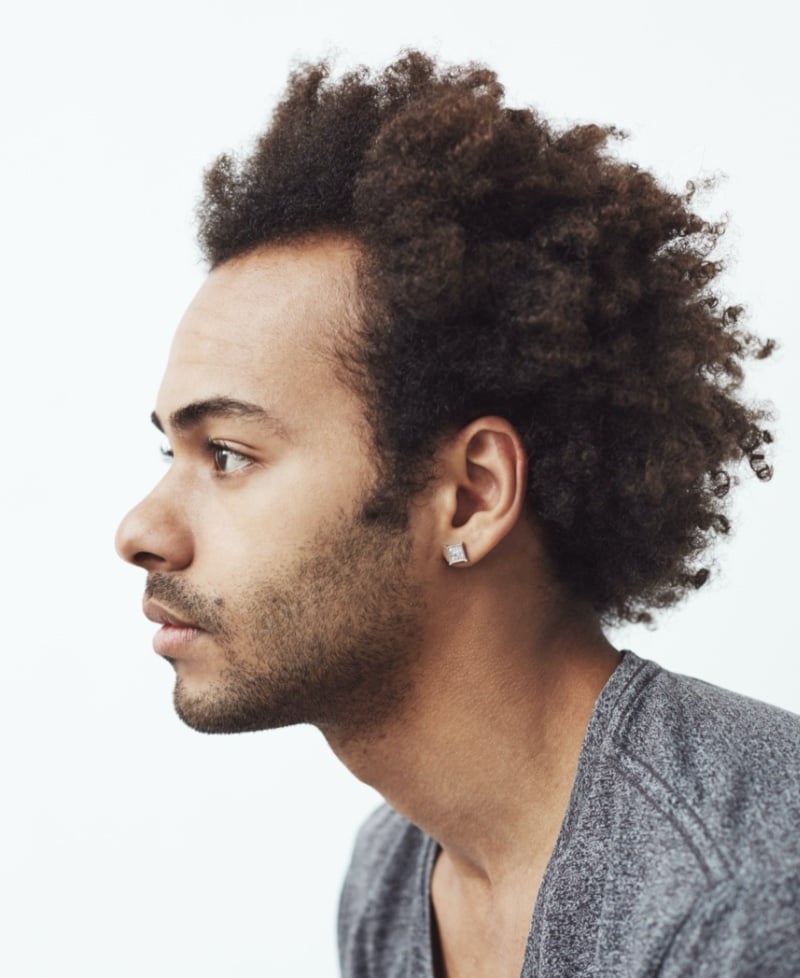 natural afro hairstyle men