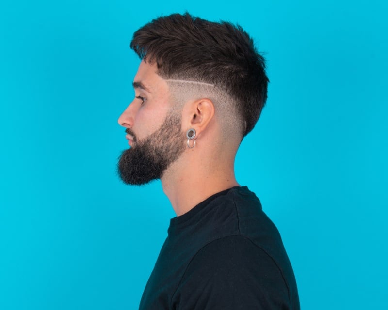 textured top with hard part and mid fade