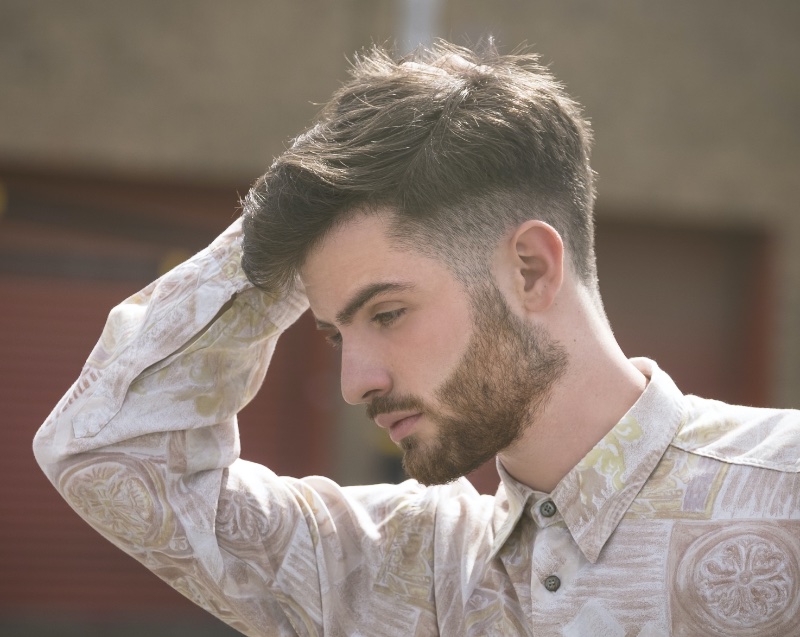 tousled mid fade