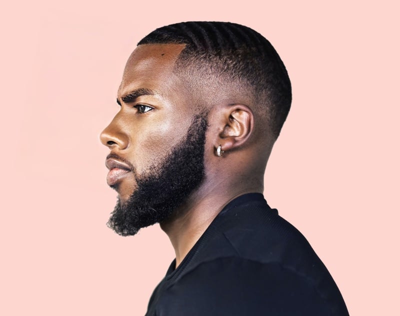 mid fade haircut waves black men