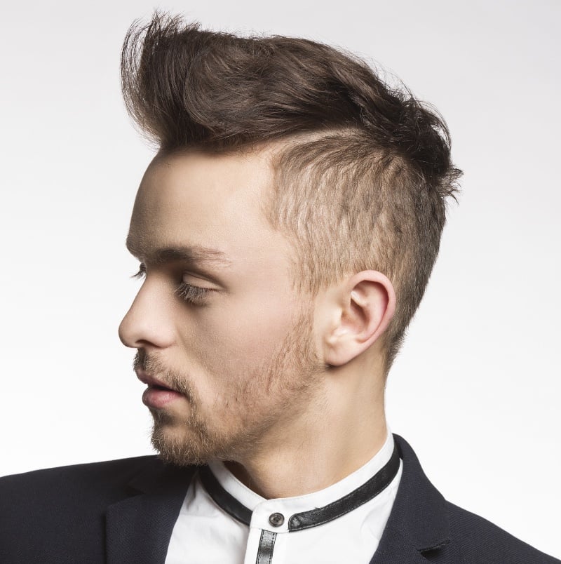 asymmetrical pompadour