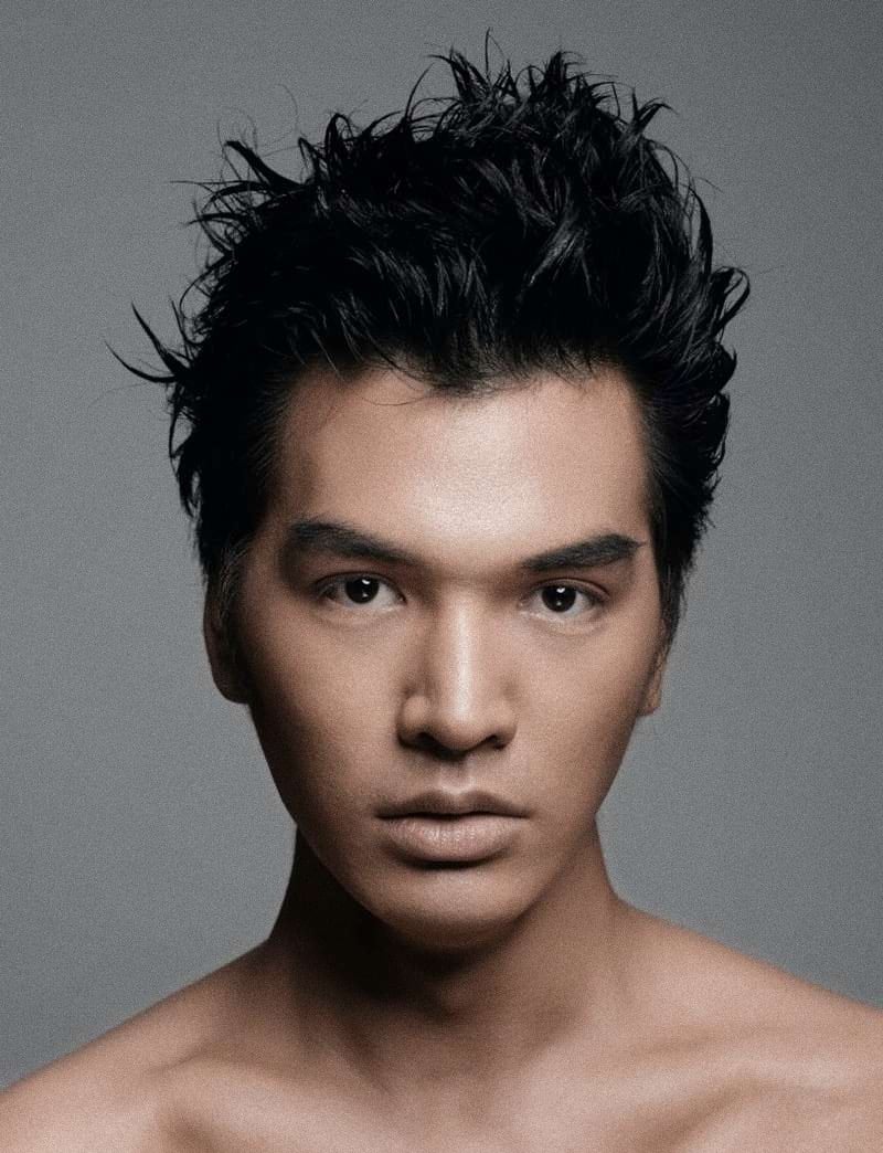spiky pompadour