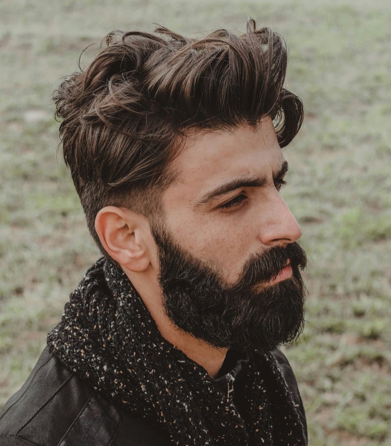medium messy undercut men