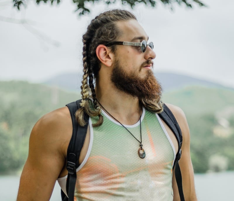 surfer French braids men