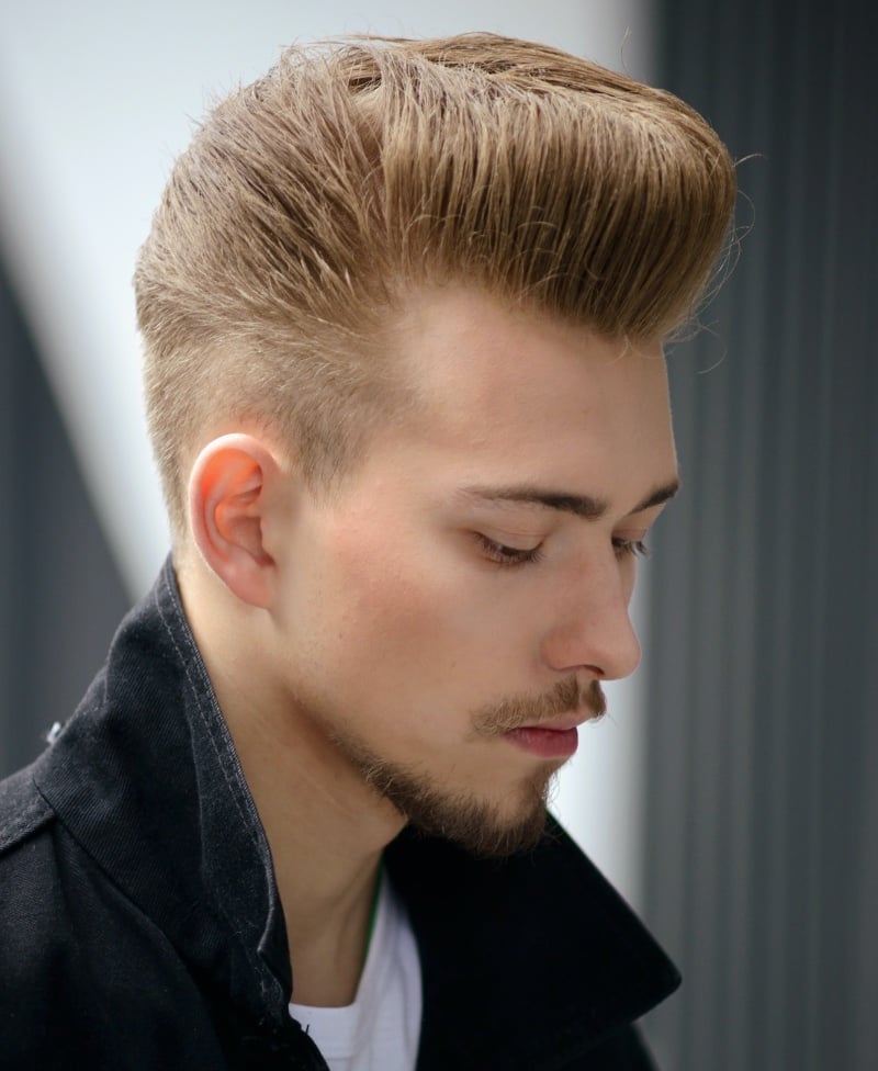 textured pompadour men