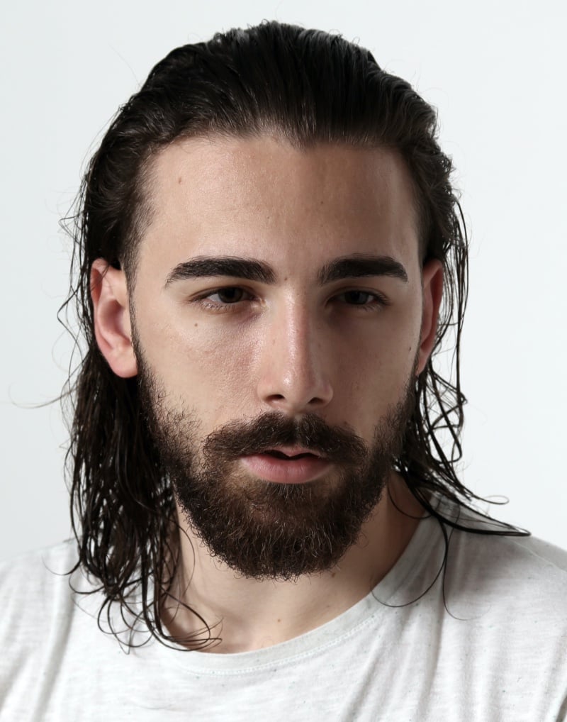 wet look mullet